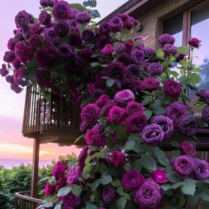 Роза Плетистая Плум Пэшн купить по цене от 610р. в интернет-магазине «Посадика» с доставкой почтой в в Туле и по всей России – [изображение №1].